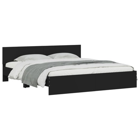 vidaXL Bed Frame without Mattress Black 160x200 cm