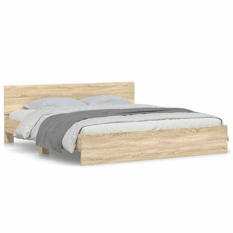 vidaXL Bed Frame without Mattress Sonoma Oak 160x200 cm
