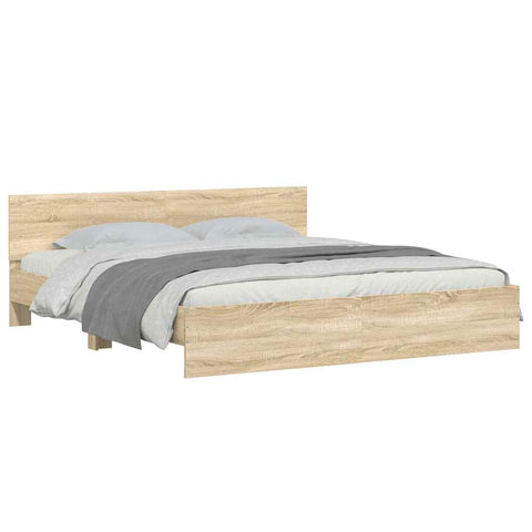 vidaXL Bed Frame without Mattress Sonoma Oak 160x200 cm