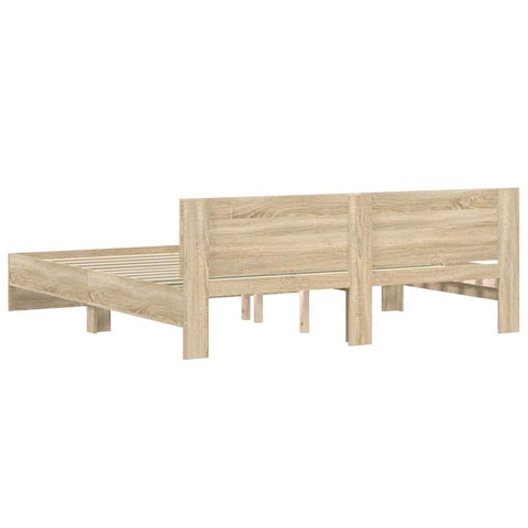 vidaXL Bed Frame without Mattress Sonoma Oak 160x200 cm