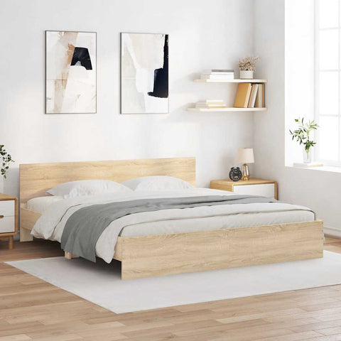 vidaXL Bed Frame without Mattress Sonoma Oak 160x200 cm