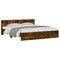 vidaXL Bed Frame without Mattress Smoked Oak 160x200 cm