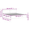 vidaXL Bed Frame without Mattress Smoked Oak 160x200 cm