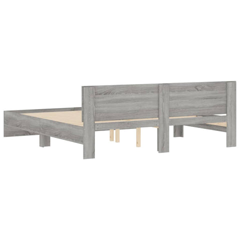 vidaXL Bed Frame without Mattress Grey Sonoma 160x200 cm