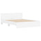 vidaXL Bed Frame without Mattress White 150x200 cm King Size