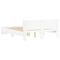 vidaXL Bed Frame without Mattress White 150x200 cm King Size