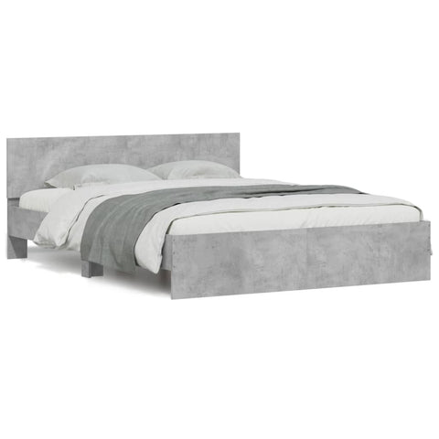 vidaXL Bed Frame without Mattress Concrete Grey 150x200 cm King Size