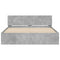 vidaXL Bed Frame without Mattress Concrete Grey 150x200 cm King Size