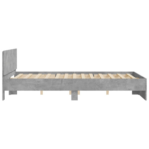 vidaXL Bed Frame without Mattress Concrete Grey 150x200 cm King Size