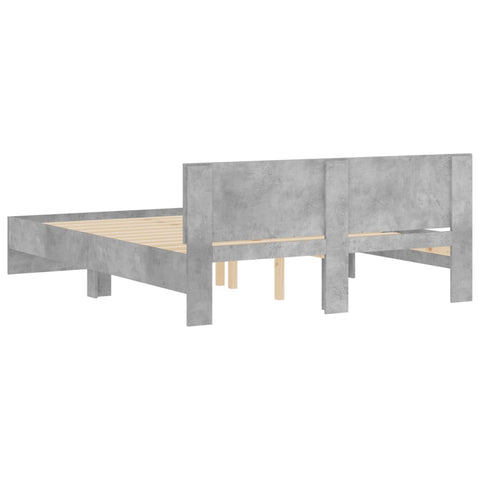 vidaXL Bed Frame without Mattress Concrete Grey 150x200 cm King Size