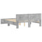 vidaXL Bed Frame without Mattress Concrete Grey 150x200 cm King Size