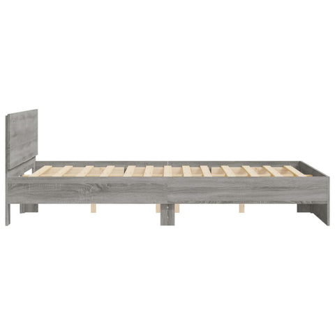 vidaXL Bed Frame without Mattress Grey Sonoma 150x200 cm King Size