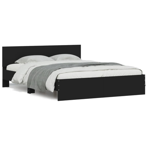 vidaXL Bed Frame without Mattress Black 140x200 cm