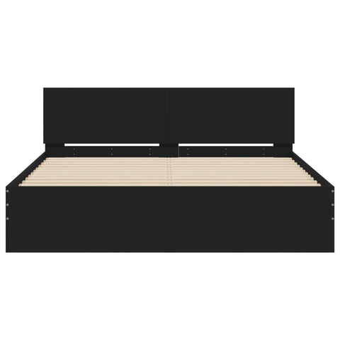 vidaXL Bed Frame without Mattress Black 140x200 cm