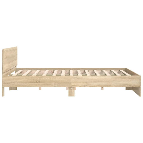 vidaXL Bed Frame without Mattress Sonoma Oak 140x200 cm