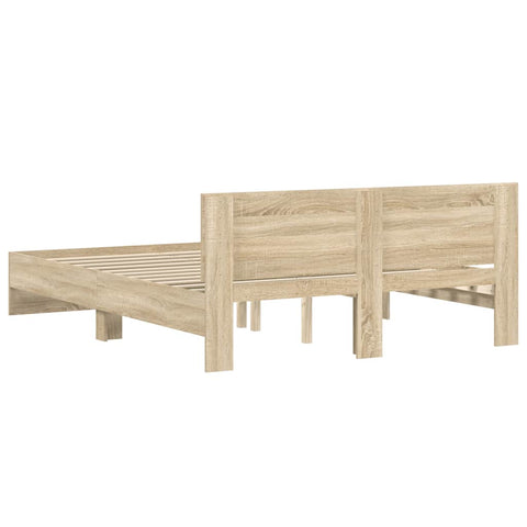 vidaXL Bed Frame without Mattress Sonoma Oak 140x200 cm