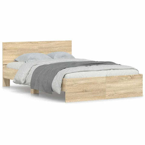 vidaXL Bed Frame without Mattress Sonoma Oak 120x200 cm