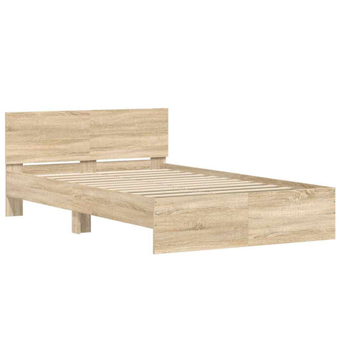 vidaXL Bed Frame without Mattress Sonoma Oak 120x200 cm