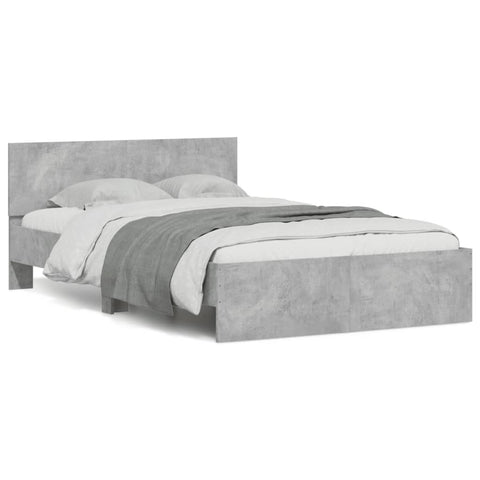 vidaXL Bed Frame without Mattress Concrete Grey 120x200 cm