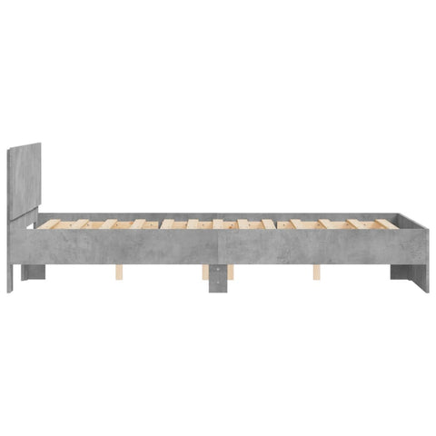 vidaXL Bed Frame without Mattress Concrete Grey 120x200 cm