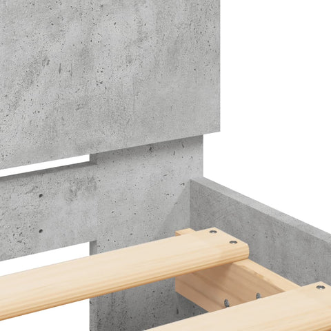 vidaXL Bed Frame without Mattress Concrete Grey 120x200 cm