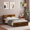 vidaXL Bed Frame without Mattress Smoked Oak 120x200 cm