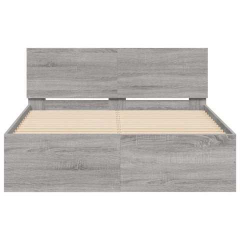 vidaXL Bed Frame without Mattress Grey Sonoma 120x200 cm