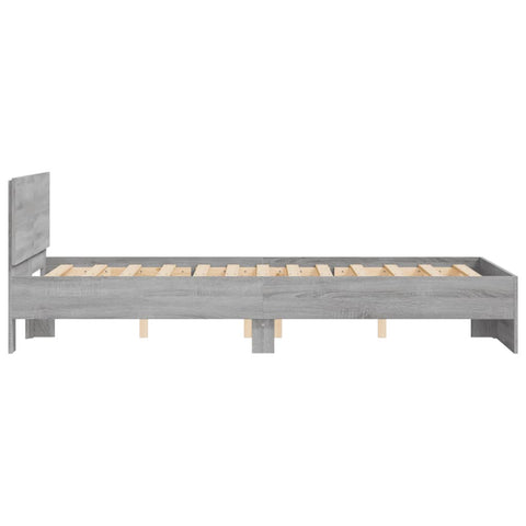 vidaXL Bed Frame without Mattress Grey Sonoma 120x200 cm