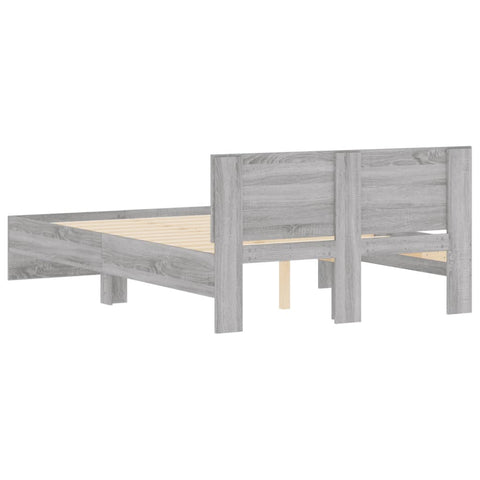 vidaXL Bed Frame without Mattress Grey Sonoma 120x200 cm