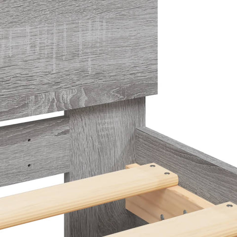 vidaXL Bed Frame without Mattress Grey Sonoma 120x200 cm