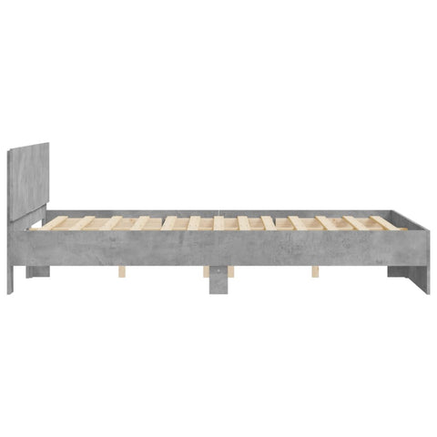 vidaXL Bed Frame without Mattress Concrete Grey 140x190 cm