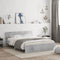 vidaXL Bed Frame without Mattress Concrete Grey 140x190 cm