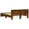 vidaXL Bed Frame without Mattress Smoked Oak 140x190 cm