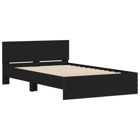 vidaXL Bed Frame without Mattress Black 135x190 cm Double