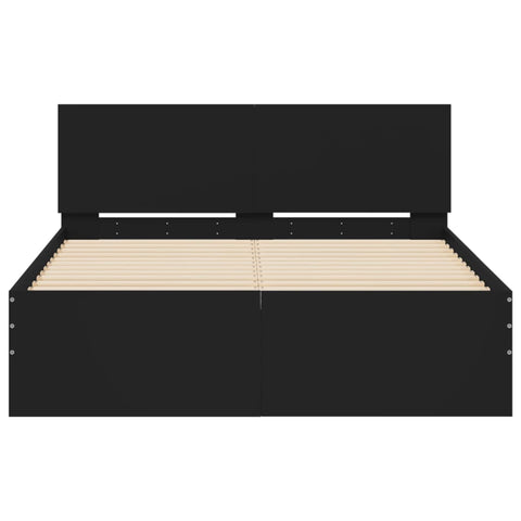 vidaXL Bed Frame without Mattress Black 135x190 cm Double