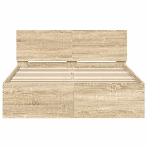 vidaXL Bed Frame without Mattress Sonoma Oak 120x190 cm Small Double