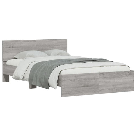 vidaXL Bed Frame without Mattress Grey Sonoma 120x190 cm Small Double