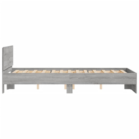 vidaXL Bed Frame without Mattress Grey Sonoma 120x190 cm Small Double