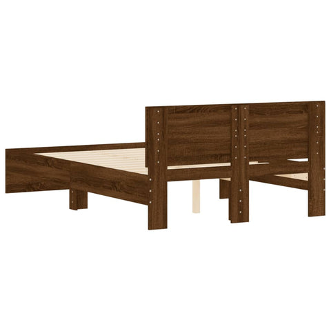 vidaXL Bed Frame without Mattress Brown Oak 120x190 cm Small Double