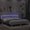 vidaXL Bed Frame with LED without Mattress White 200x200 cm