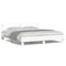 vidaXL Bed Frame with LED without Mattress White 200x200 cm