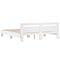 vidaXL Bed Frame with LED without Mattress White 200x200 cm