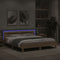 vidaXL Bed Frame with LED without Mattress Sonoma Oak 200x200 cm
