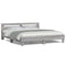 vidaXL Bed Frame with LED without Mattress Grey Sonoma 200x200 cm