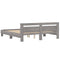 vidaXL Bed Frame with LED without Mattress Grey Sonoma 200x200 cm