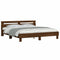 vidaXL Bed Frame with LED without Mattress Brown Oak 200x200 cm
