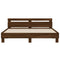 vidaXL Bed Frame with LED without Mattress Brown Oak 200x200 cm