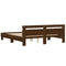 vidaXL Bed Frame with LED without Mattress Brown Oak 200x200 cm