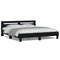 vidaXL Bed Frame with LED without Mattress Black 180x200 cm Super King