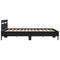 vidaXL Bed Frame with LED without Mattress Black 180x200 cm Super King